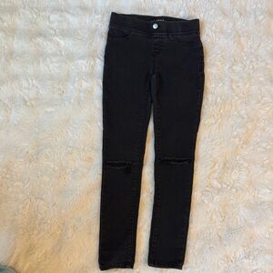 DKNY Girls Black Distressed Skinny Jeans Size 10